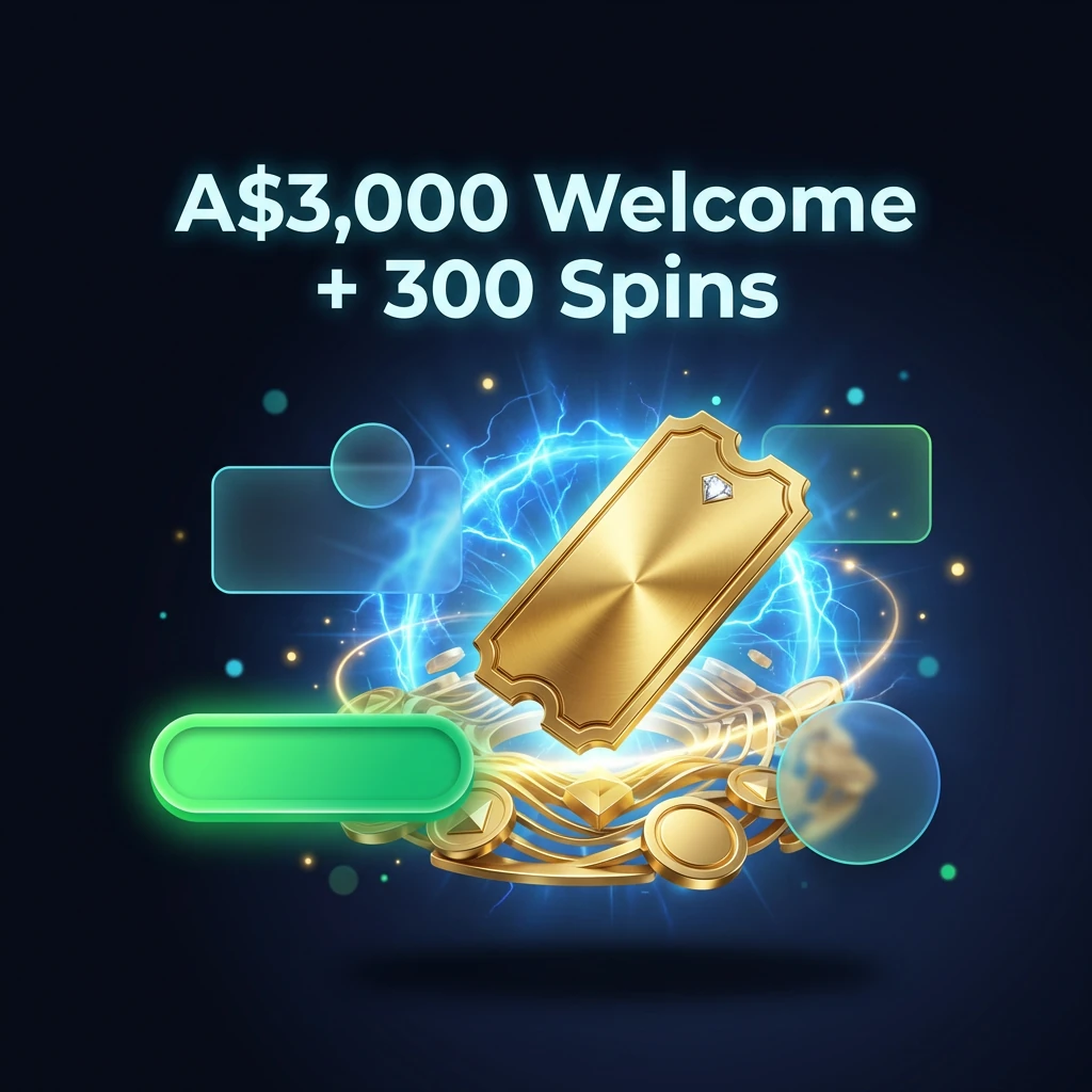 A$3,000 Welcome + 300 Spins